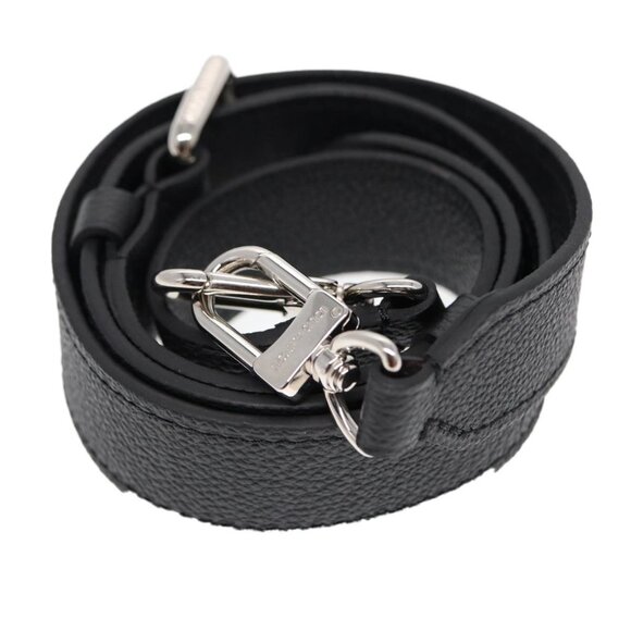 LOUIS VUITTON Adjustable Shoulder Strap Leather 28.3""-35.8"" Black Auth - Picture 1 of 16